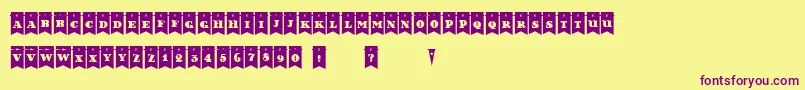 HappyDayatSchoolBlack Font – Purple Fonts on Yellow Background