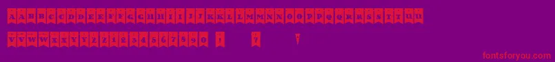 HappyDayatSchoolBlack Font – Red Fonts on Purple Background