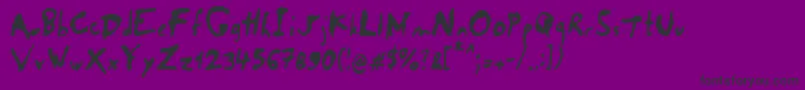 Saladedefruitsorange Font – Black Fonts on Purple Background