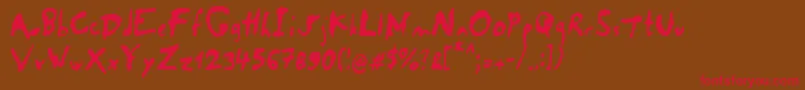 Saladedefruitsorange Font – Red Fonts on Brown Background