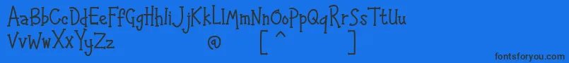 HAPPYK 1 Font – Black Fonts on Blue Background