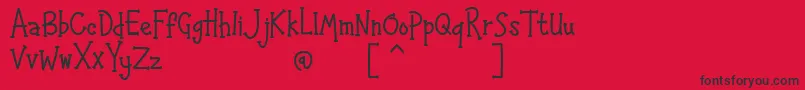 HAPPYK 1 Font – Black Fonts on Red Background