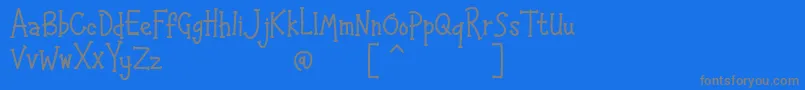Шрифт HAPPYK 1 – серые шрифты на синем фоне