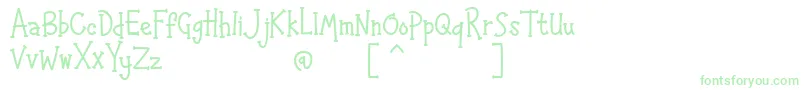 Шрифт HAPPYK 1 – зелёные шрифты на белом фоне