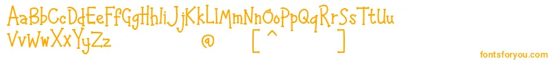 Шрифт HAPPYK 1 – оранжевые шрифты на белом фоне