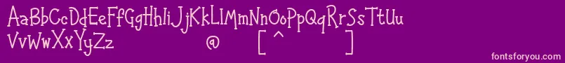 HAPPYK 1-Schriftart – Rosa Schriften auf violettem Hintergrund
