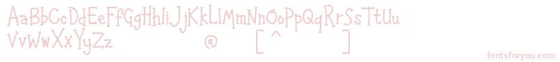 フォントHAPPYK 1 – 白い背景にピンクのフォント