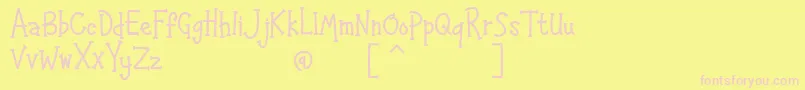 HAPPYK 1 Font – Pink Fonts on Yellow Background