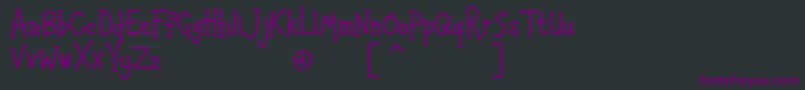Шрифт HAPPYK 1 – фиолетовые шрифты на чёрном фоне