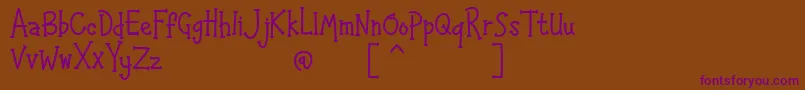 Шрифт HAPPYK 1 – фиолетовые шрифты на коричневом фоне