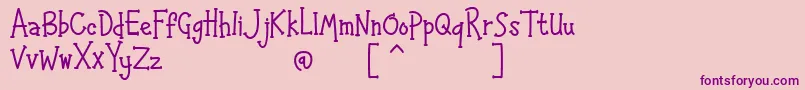 HAPPYK 1-Schriftart – Violette Schriften auf rosa Hintergrund