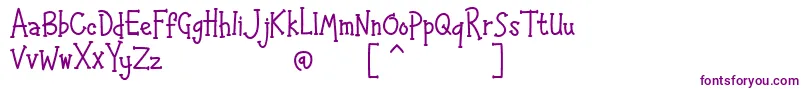 HAPPYK 1-Schriftart – Violette Schriften auf weißem Hintergrund