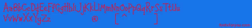 フォントHAPPYK 1 – 赤い文字の青い背景