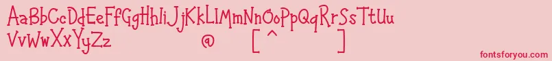 Шрифт HAPPYK 1 – красные шрифты на розовом фоне