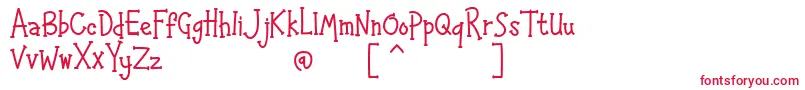 HAPPYK 1-Schriftart – Rote Schriften auf weißem Hintergrund