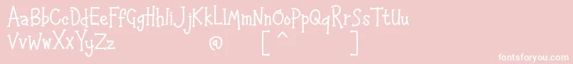 HAPPYK 1-fontti – valkoiset fontit vaaleanpunaisella taustalla