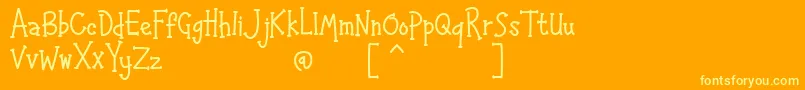 HAPPYK 1 Font – Yellow Fonts on Orange Background