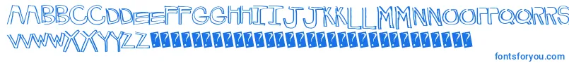 HappyLines Font – Blue Fonts on White Background