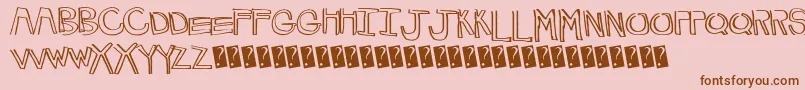 HappyLines Font – Brown Fonts on Pink Background