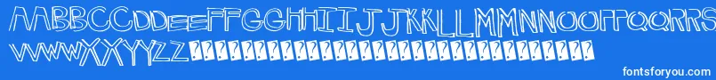 HappyLines Font – White Fonts on Blue Background