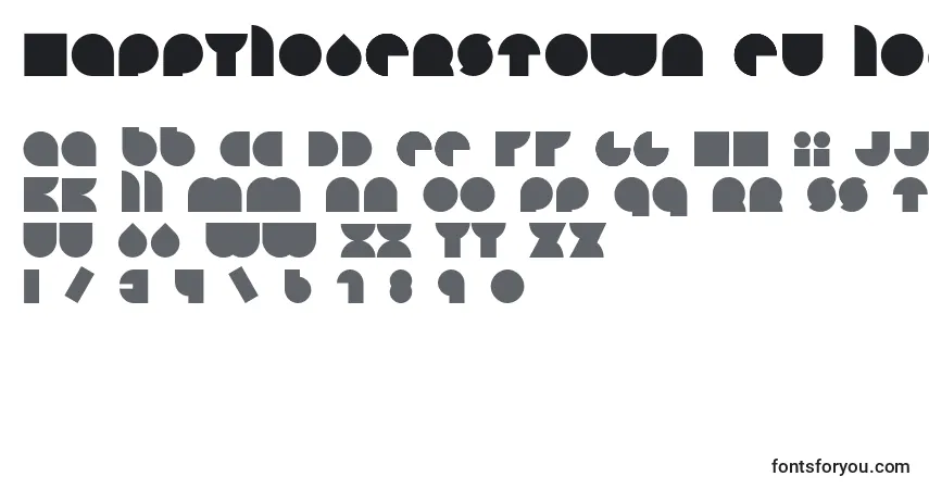 A fonte Happyloverstown eu Lovers Square – alfabeto, números, caracteres especiais