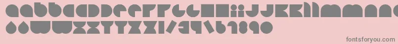 フォントhappyloverstown eu Lovers Square – ピンクの背景に灰色の文字