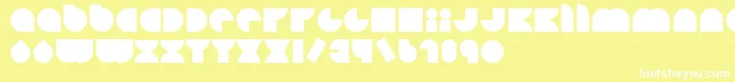 フォントhappyloverstown eu Lovers Square – 黄色い背景に白い文字