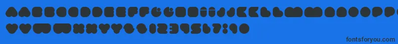 happyloverstown eu ummagomma Font – Black Fonts on Blue Background