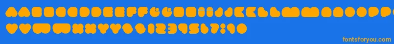 happyloverstown eu ummagomma Font – Orange Fonts on Blue Background