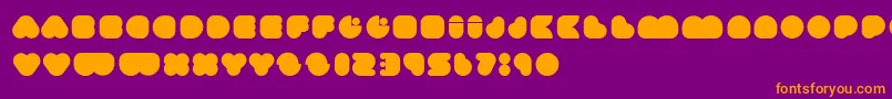 happyloverstown eu ummagomma Font – Orange Fonts on Purple Background