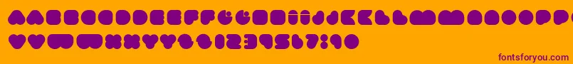 happyloverstown eu ummagomma Font – Purple Fonts on Orange Background