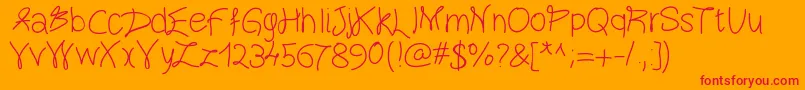 happynewyear Font – Red Fonts on Orange Background