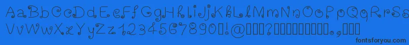 happynewyear2013 Font – Black Fonts on Blue Background