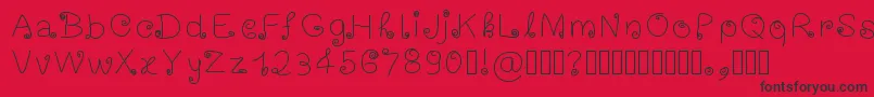 happynewyear2013 Font – Black Fonts on Red Background