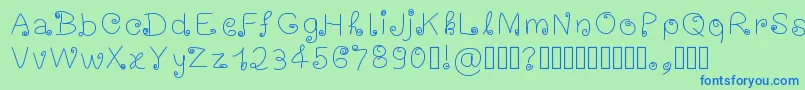 happynewyear2013 Font – Blue Fonts on Green Background