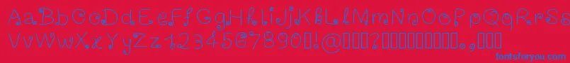 happynewyear2013 Font – Blue Fonts on Red Background