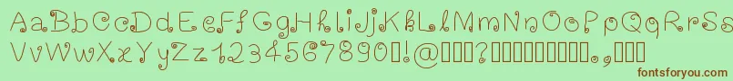 happynewyear2013 Font – Brown Fonts on Green Background