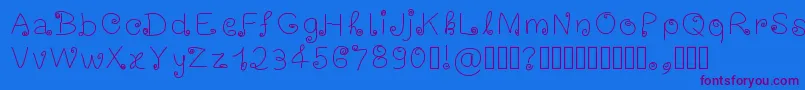 happynewyear2013 Font – Purple Fonts on Blue Background