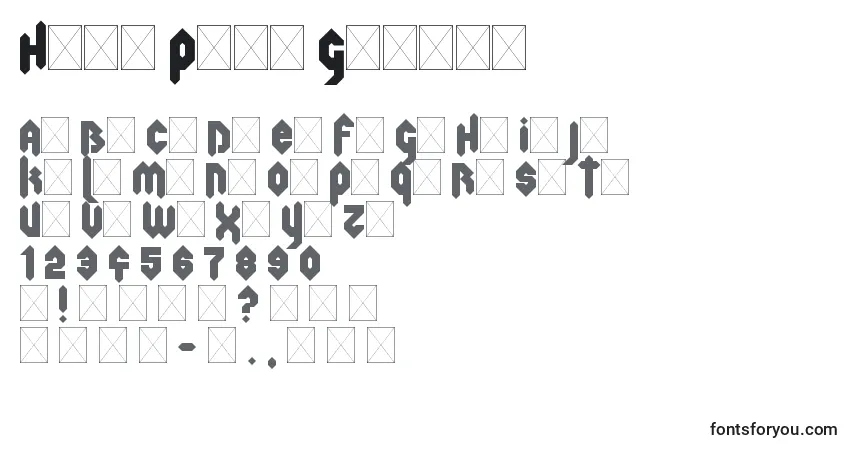 Шрифт Hard Punk Gothik – алфавит, цифры, специальные символы