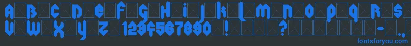Hard Punk Gothik Font – Blue Fonts on Black Background