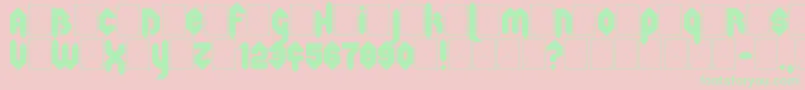 Hard Punk Gothik Font – Green Fonts on Pink Background