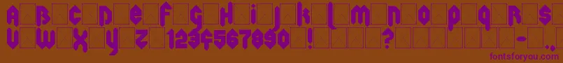 Hard Punk Gothik Font – Purple Fonts on Brown Background