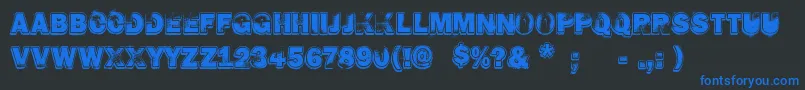 HARD ROCK Font – Blue Fonts on Black Background