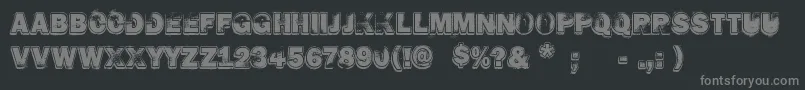 HARD ROCK Font – Gray Fonts on Black Background