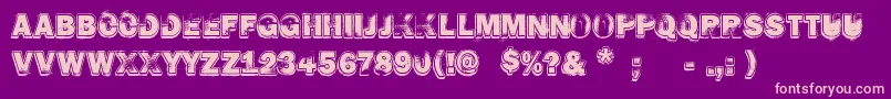 HARD ROCK Font – Pink Fonts on Purple Background