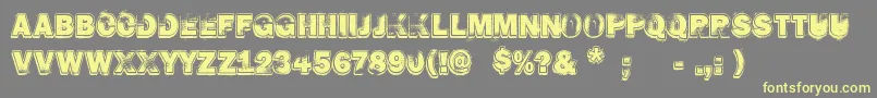 HARD ROCK Font – Yellow Fonts on Gray Background