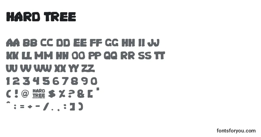 Hard Tree Font – alphabet, numbers, special characters