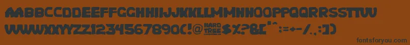 Hard Tree Font – Black Fonts on Brown Background