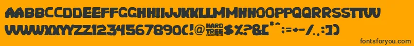 Hard Tree Font – Black Fonts on Orange Background