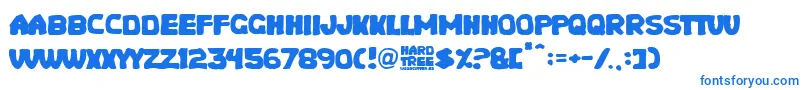 Hard Tree Font – Blue Fonts on White Background